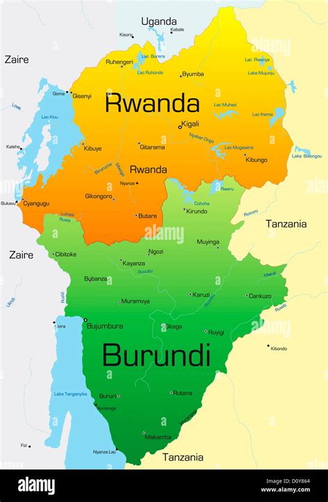 map of rwanda and burundi.